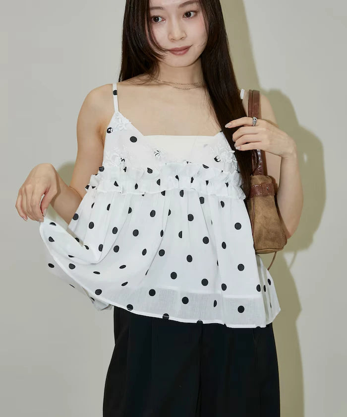 Floral Embroidery Detail Camisole Bustier Limited Edition