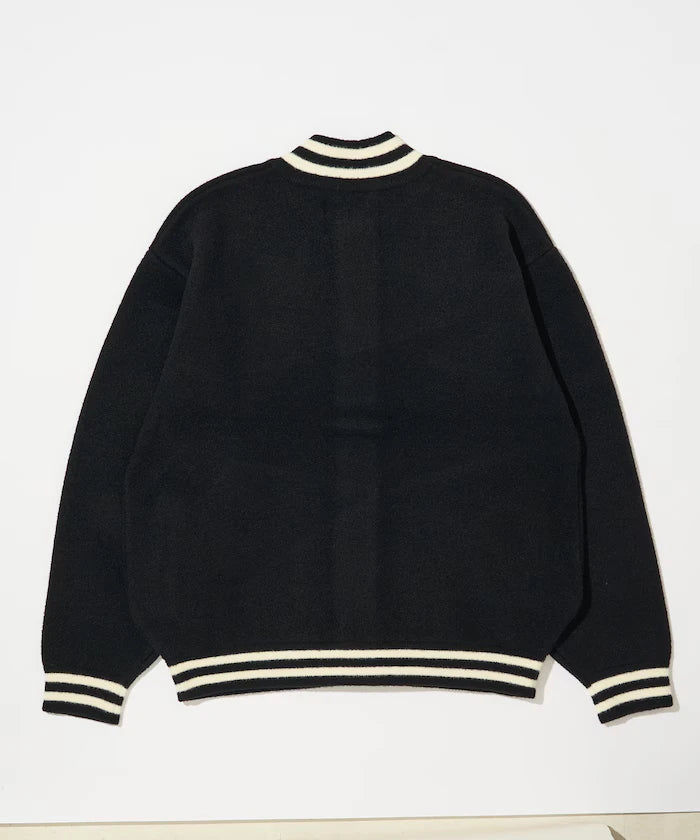 Relaxed Fit Logo Knit Varsity Jacket