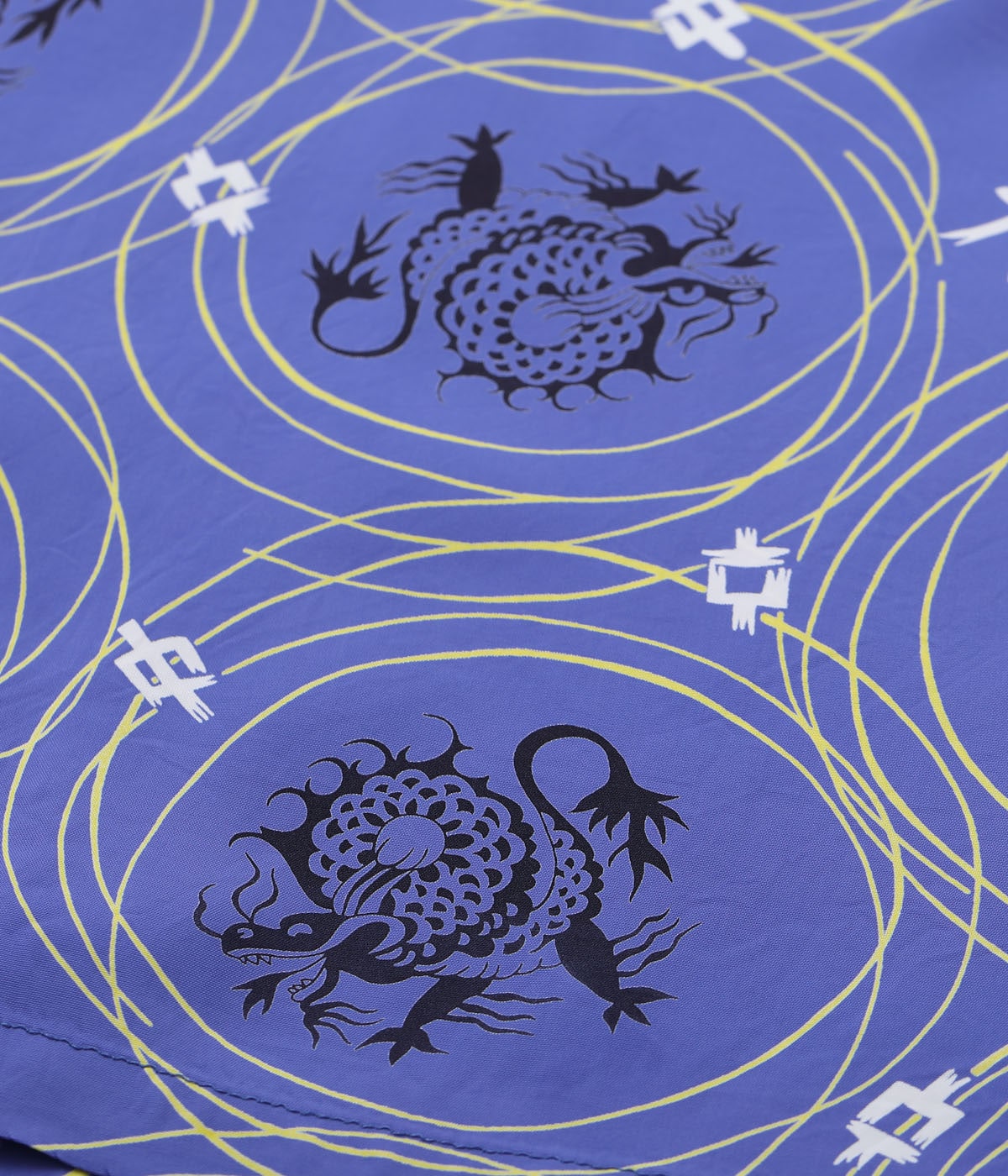 Rayon Hawaiian Shirt "Dragon Grid"