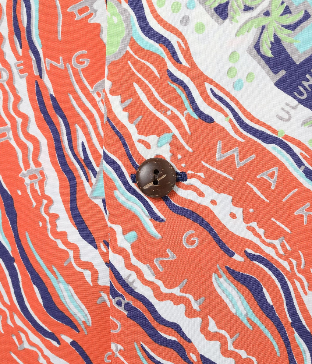 RAYON HAWAIIAN SHIRT “WAIKIKI MAP”