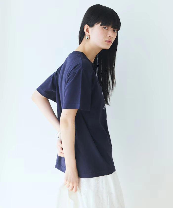Comfortable Ribbon Print Crew Neck T-shirt