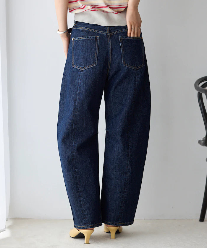 Heart Studs Curvy Denim / Wide Silhouette