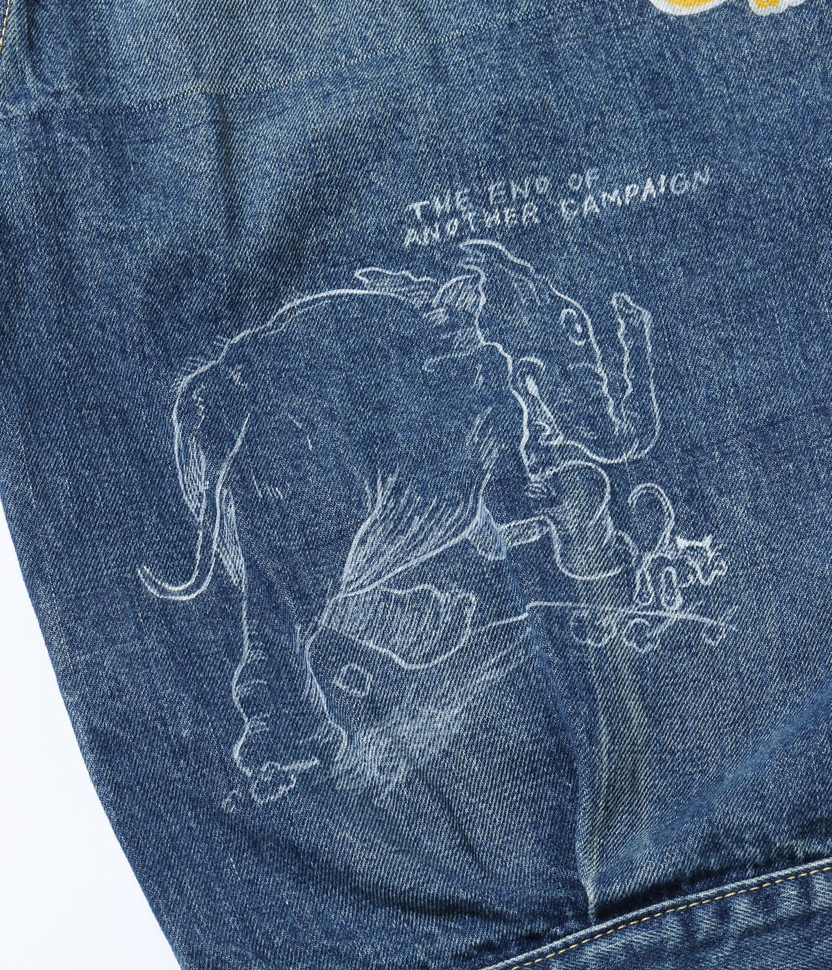 14.25oz. DENIM JACKET 1953 AGED MODEL CARTOON PAINT