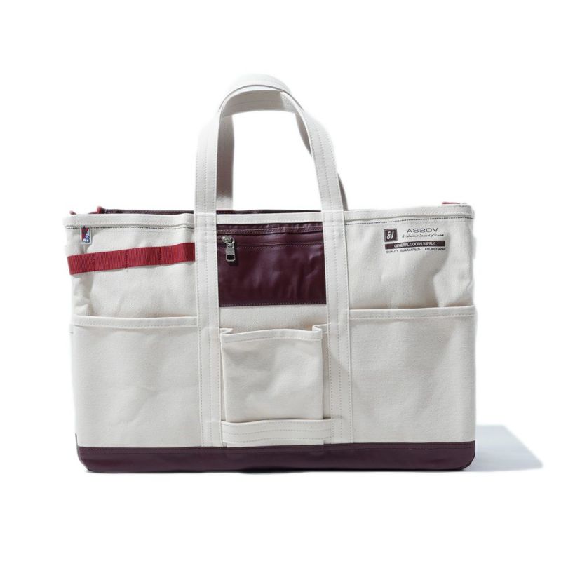 ALBERTON CANVAS TOTE sizeM/WINE