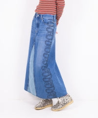 Snake Loop Remake Denim Skirt