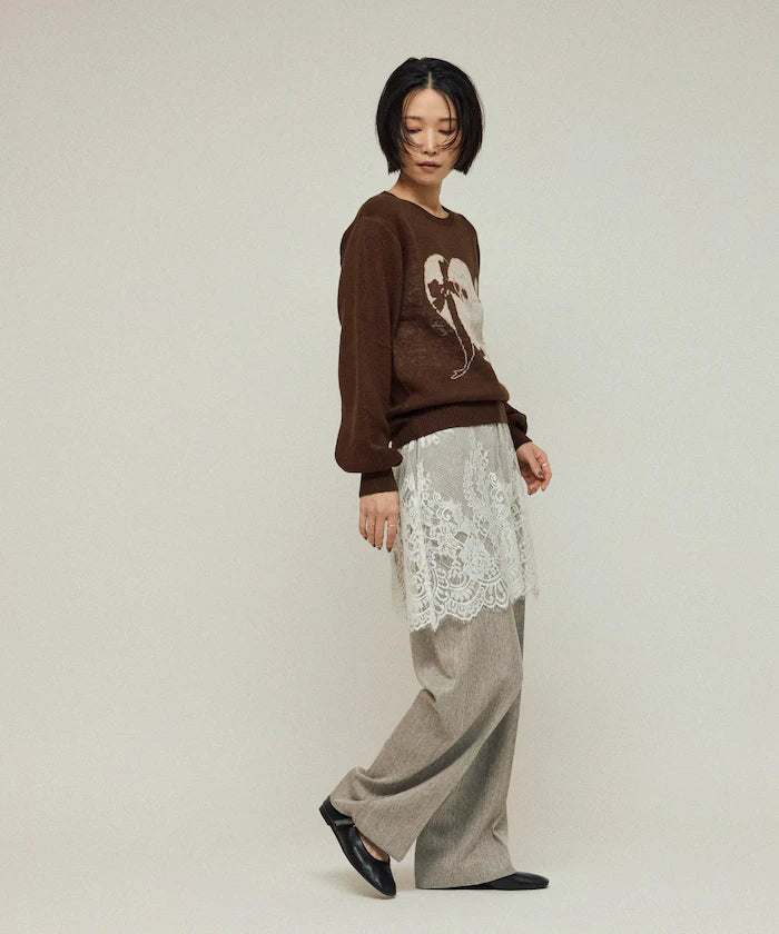 Sweat-like Animal Jacquard Knit