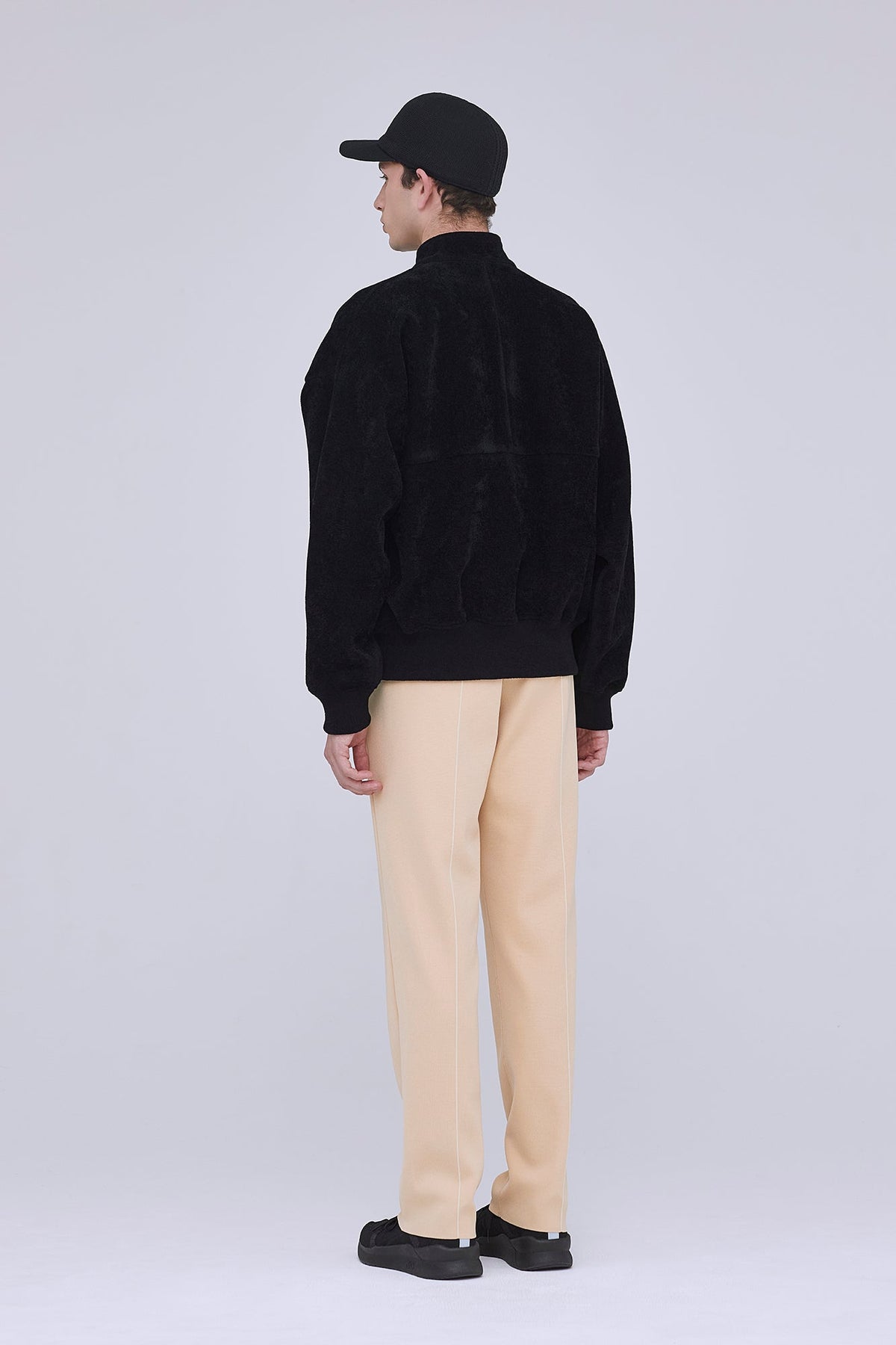 MILAN RIB VELVET STAND-UP COLLAR ZIP BLOUSON