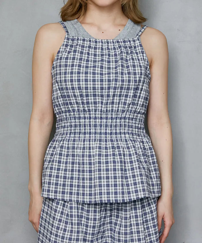 Shearling camisole x short pants set limited edition