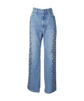 Snake Loop Denim Flare Pants