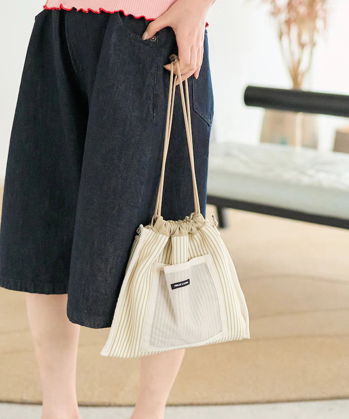 Multiway Color Knit Frill Shoulder Bag