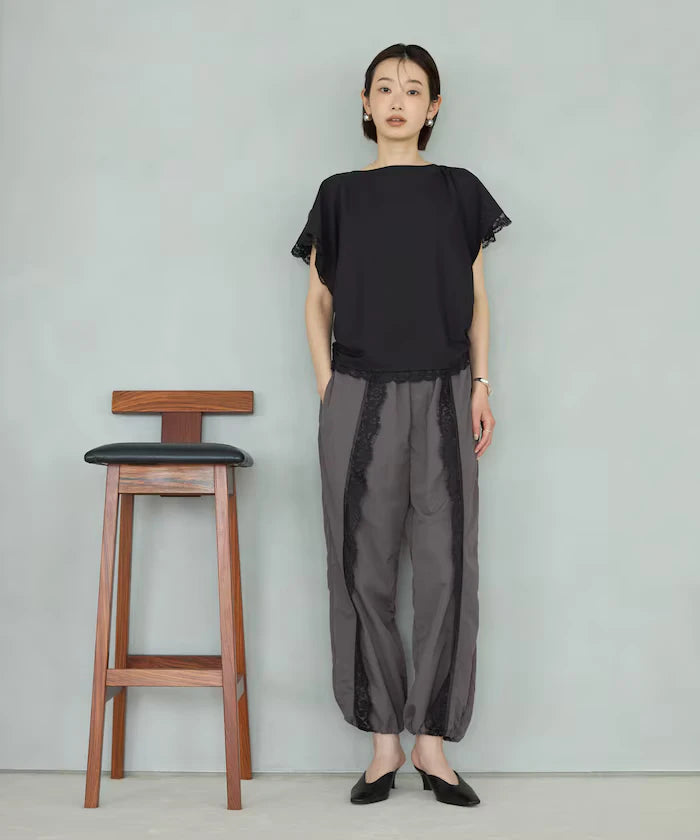 Handkerchief Sleeve Shirring Blouse
