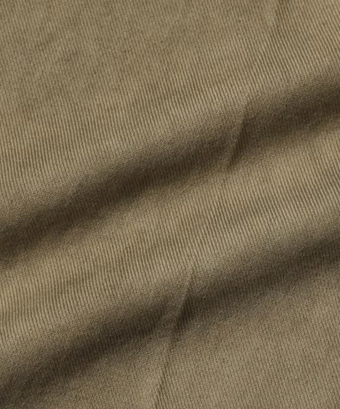 Fade processing cotton tuck wide pants