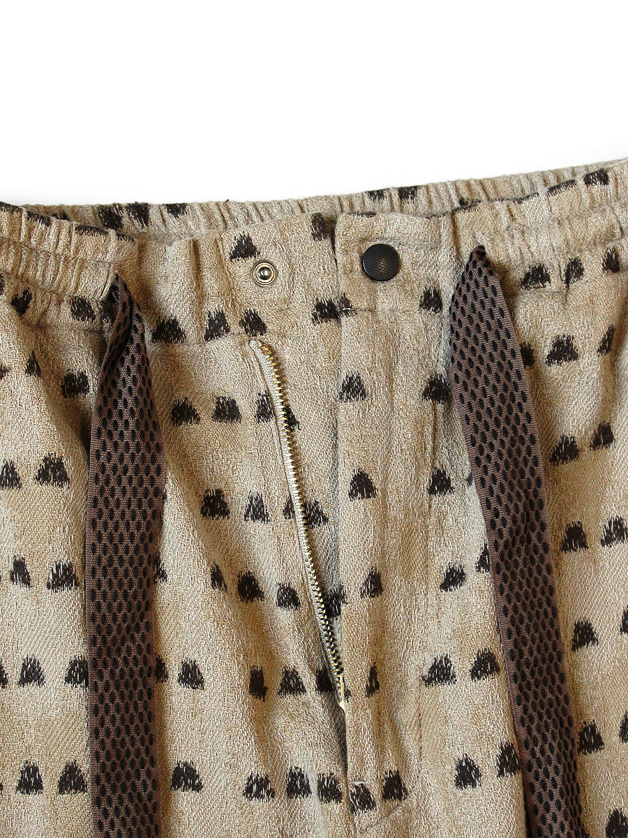 Cotton Iris Pattern Easy Pants