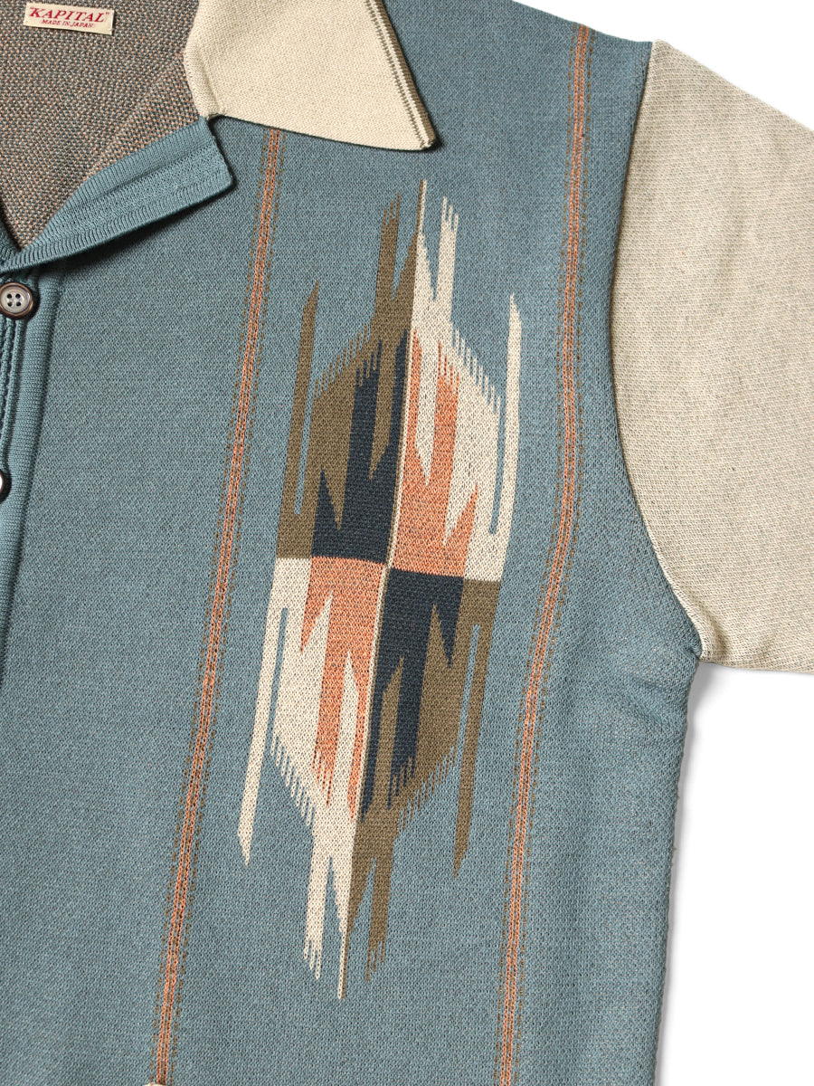 12G Cotton Knit Chimayo Pattern Aloha Polo