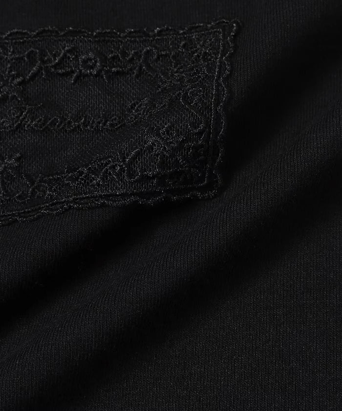 Lace Applique Cotton Modal T-Shirt