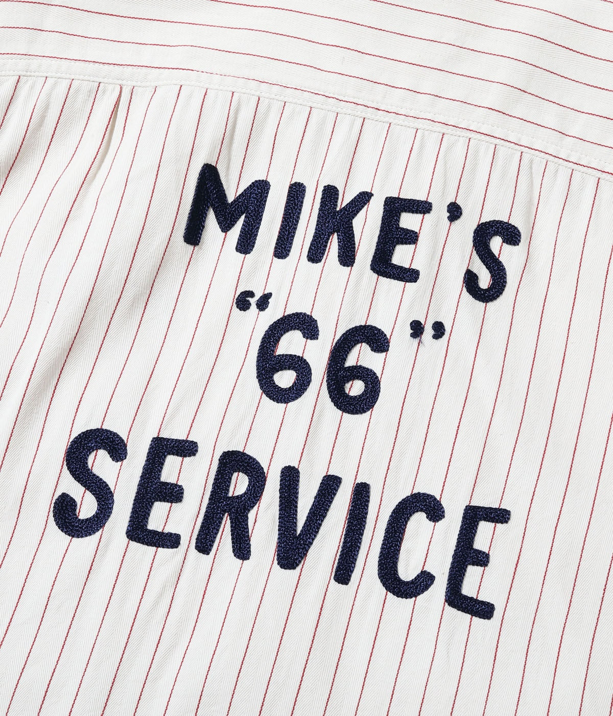 COKE STRIPE WORK SHIRT with CHAIN EMBROIDERED