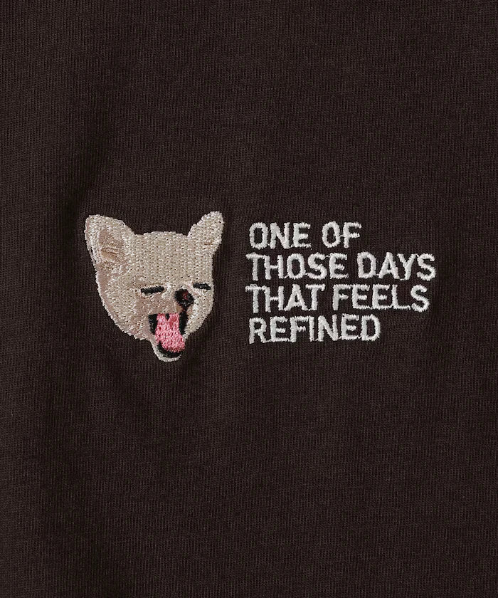 Organic Cotton One Point Animal Embroidery T-Shirt