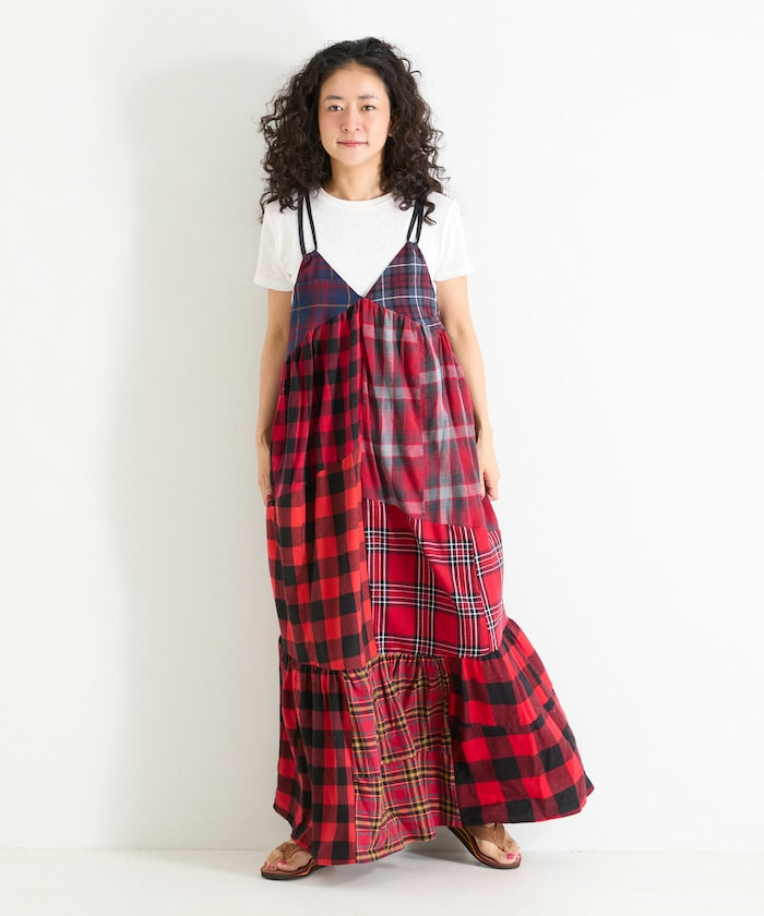 Vintage Remake Check Cami Dress