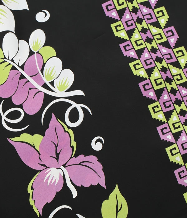 RAYON HAWAIIAN SHIRT “POLYNESIAN BORDER”