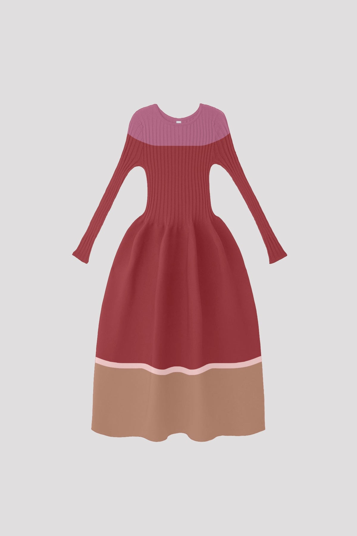 POTTERY LONG SLEEVE DRESS