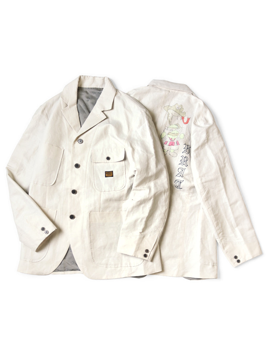 Cotton Linen Herringbone Lumber Suit JKT (BEERpt)