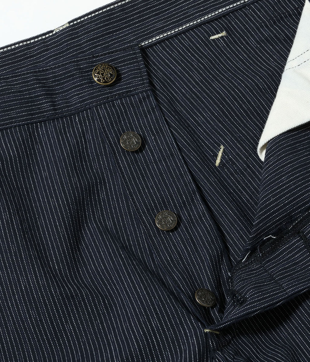 FICTION ROMANCE 8oz. INDIGO STRIPE WORK PANTS