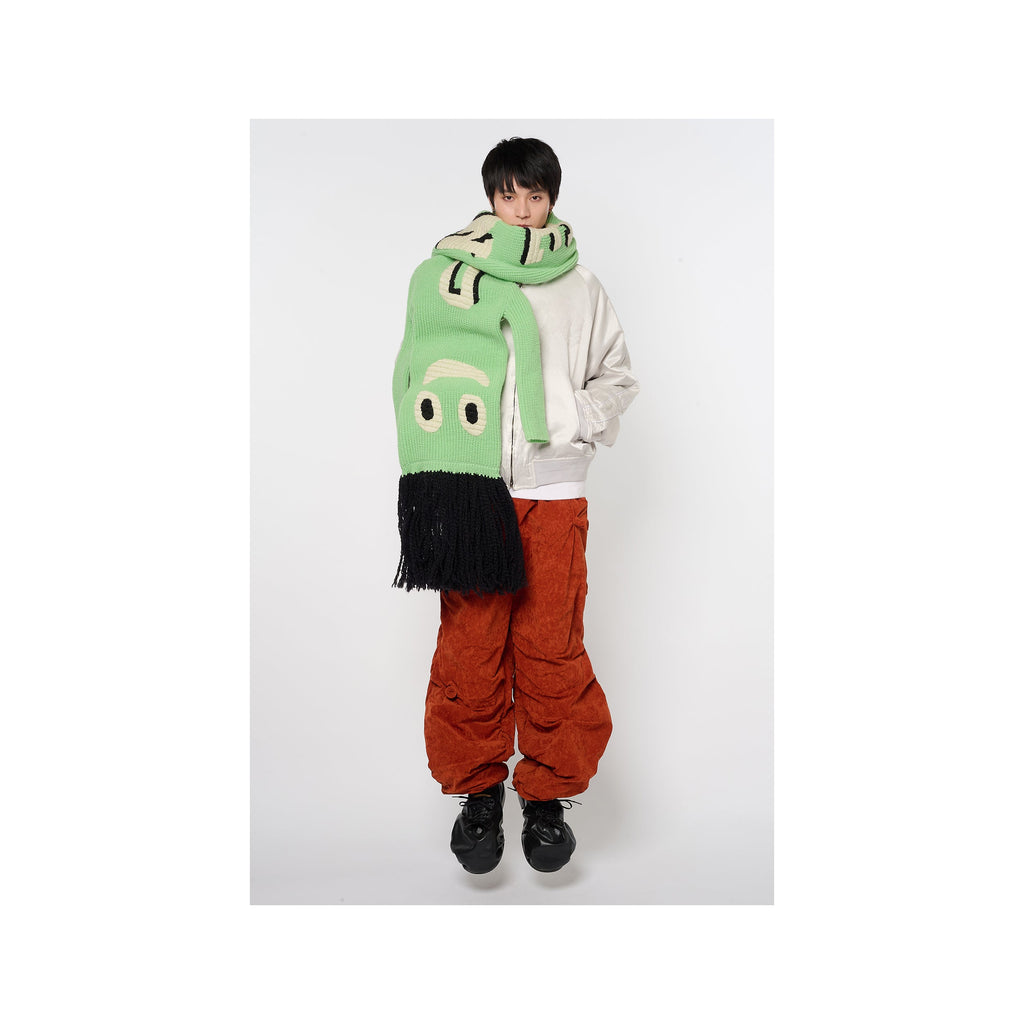 AIR DANCER KNIT DRESS / SCARF：GREEN