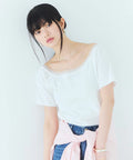 Boat Neck Pullover Knit Lace T-Shirt