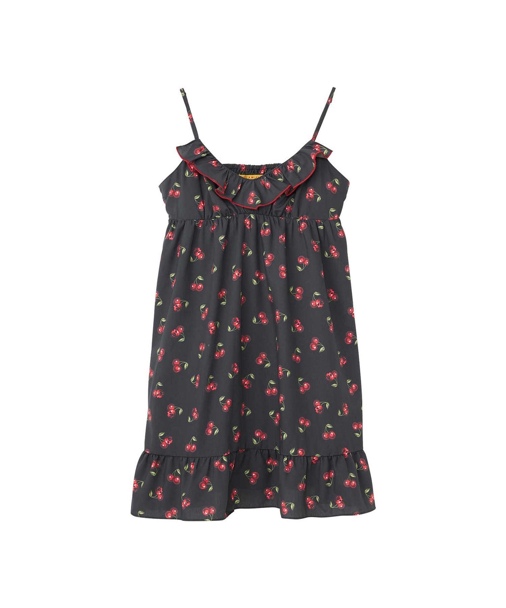 Skull Cherry Pattern Camisole Dress