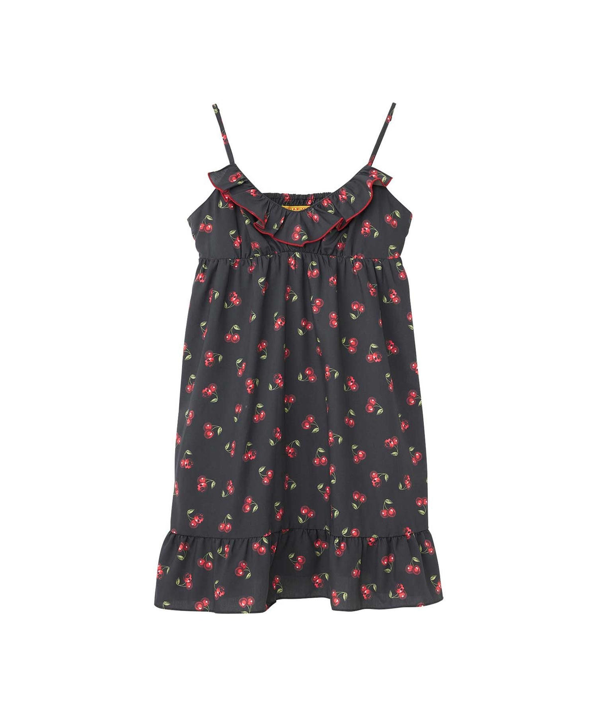 Skull Cherry Pattern Camisole Dress