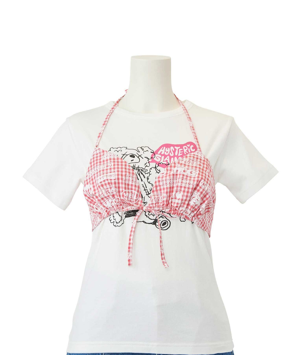 HG Racing Gingham Check Bra Top