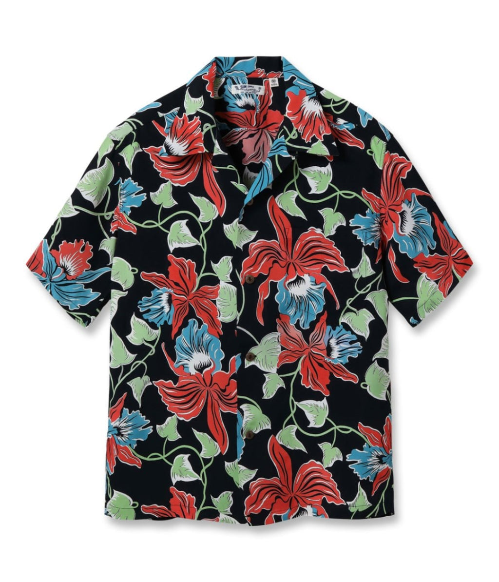 RAYON HAWAIIAN SHIRT “CATTLEYA ORCHID”