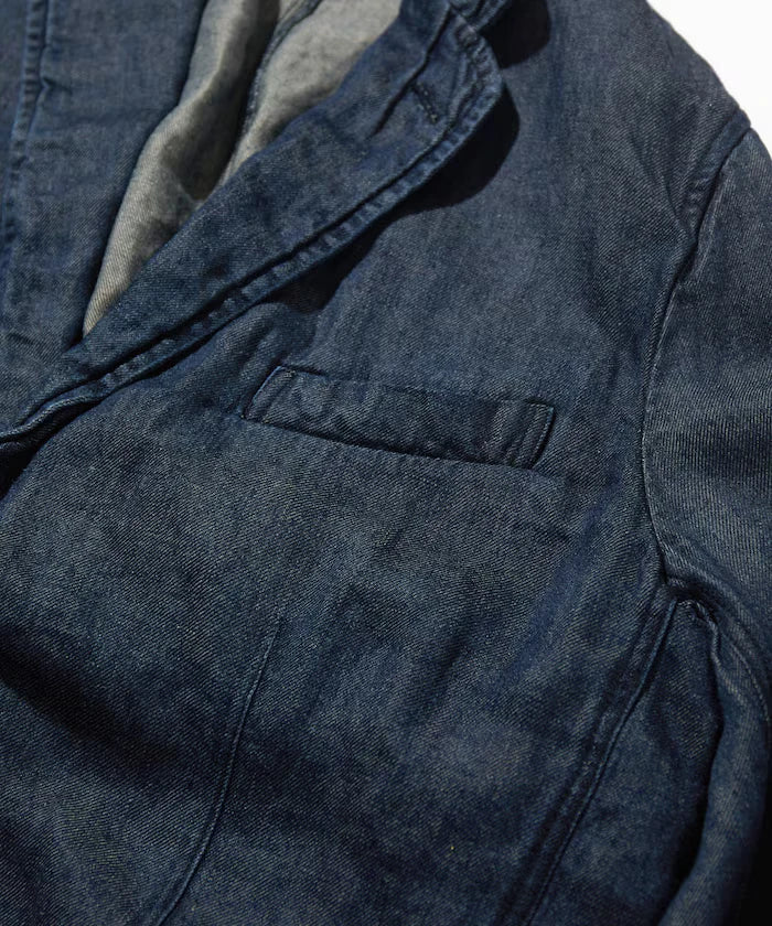 French Linen Denim Tailored Jacket