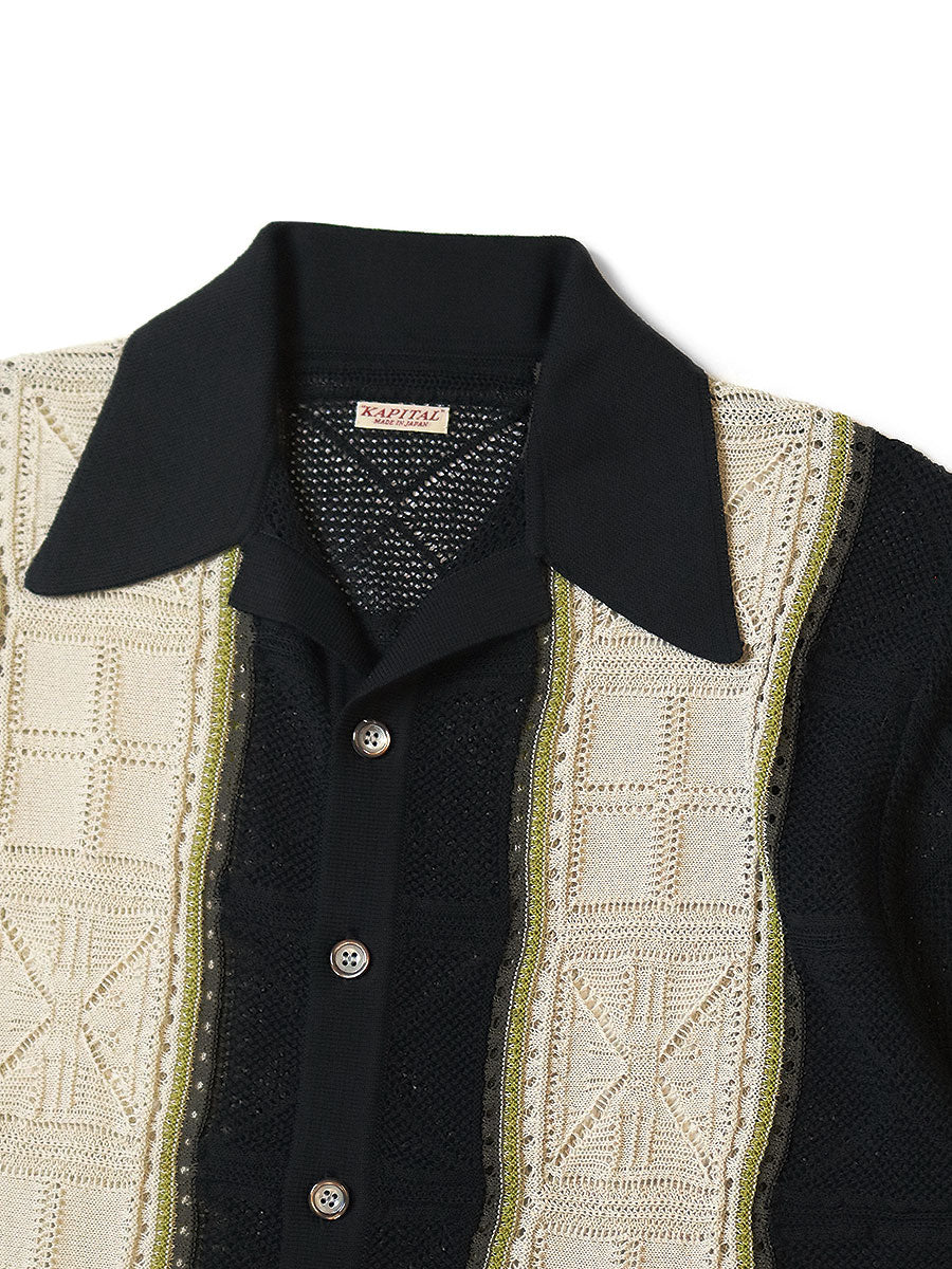 12G Crocheted Knit Tennessee Aloha Polo