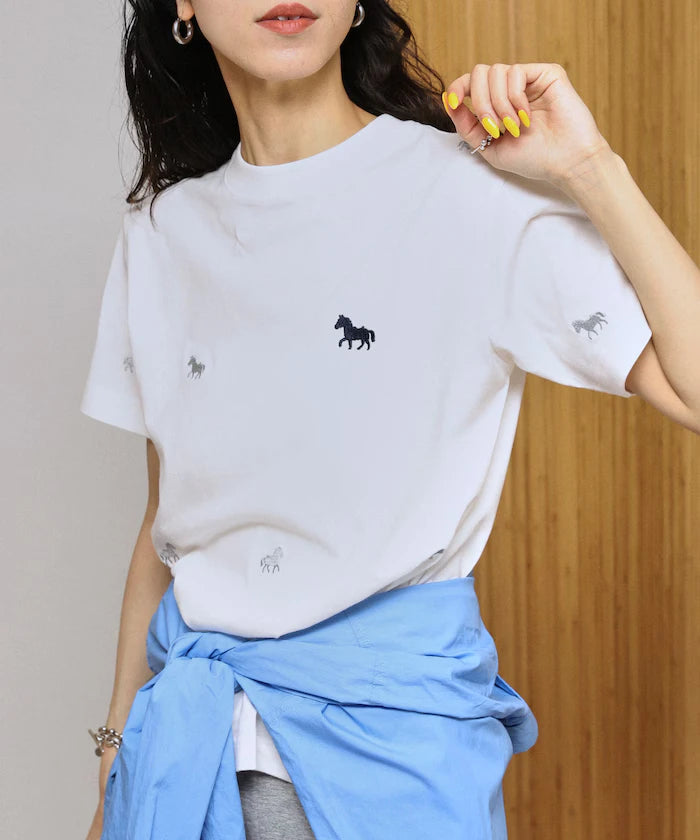 Organic Cotton Allover Embroidery T-Shirt