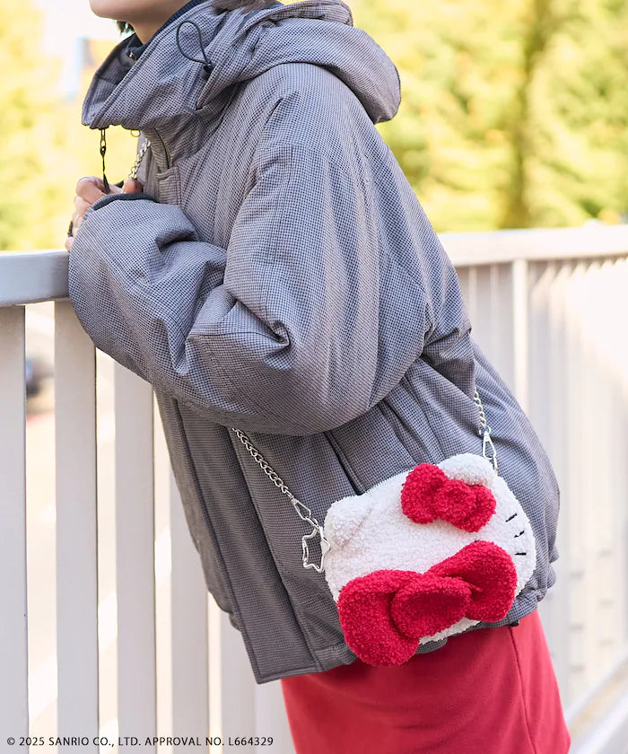 Hello Kitty Fuzzy Pouch Chain Bag