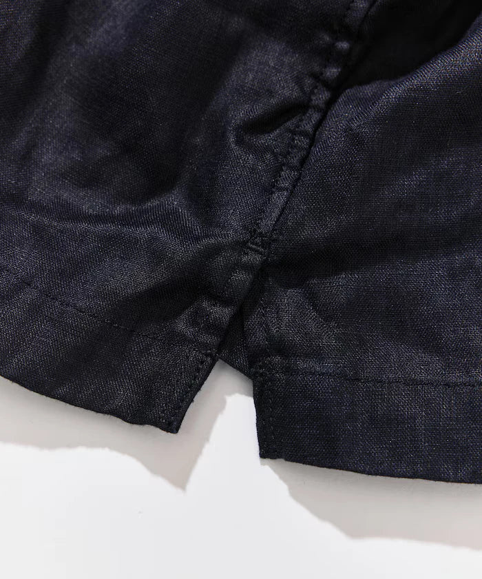 Linen Open Collar Long Sleeve Shirt