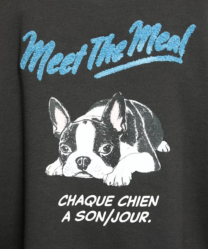 Sagara Embroidery French Bulldog Fleece-Lined Sweatshirt Limited Edition