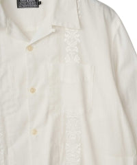 SKULL STRAP Embroidered Cuban Shirt