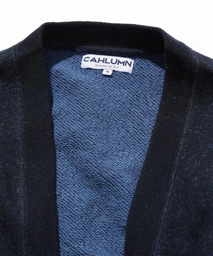 Merino Wool＋Cotton Loop Back V-neck Sweatshirt