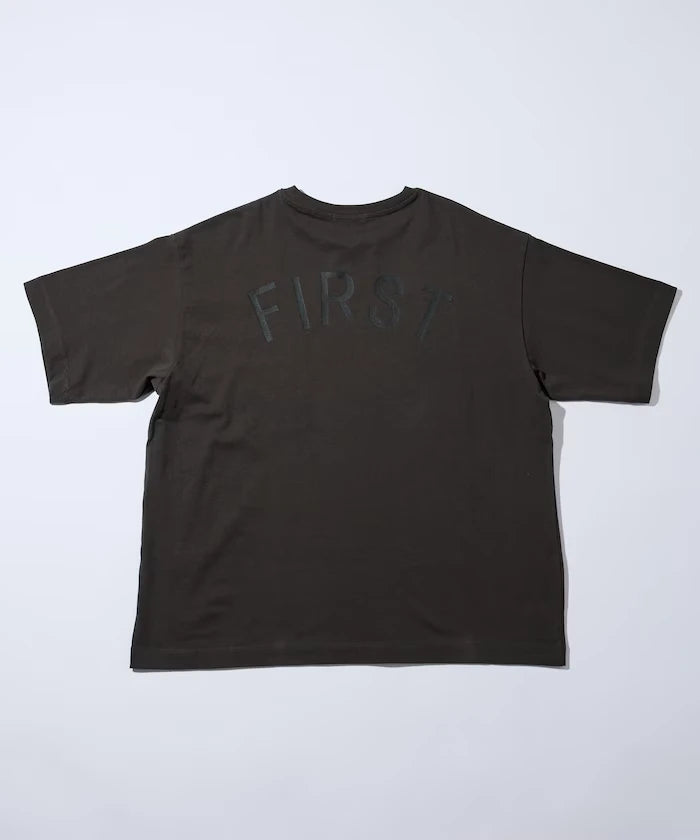 6 oz Front Logo Embroidered Crew Neck T-Shirt / Back Print T-Shirt PRINT ROUND FIRST