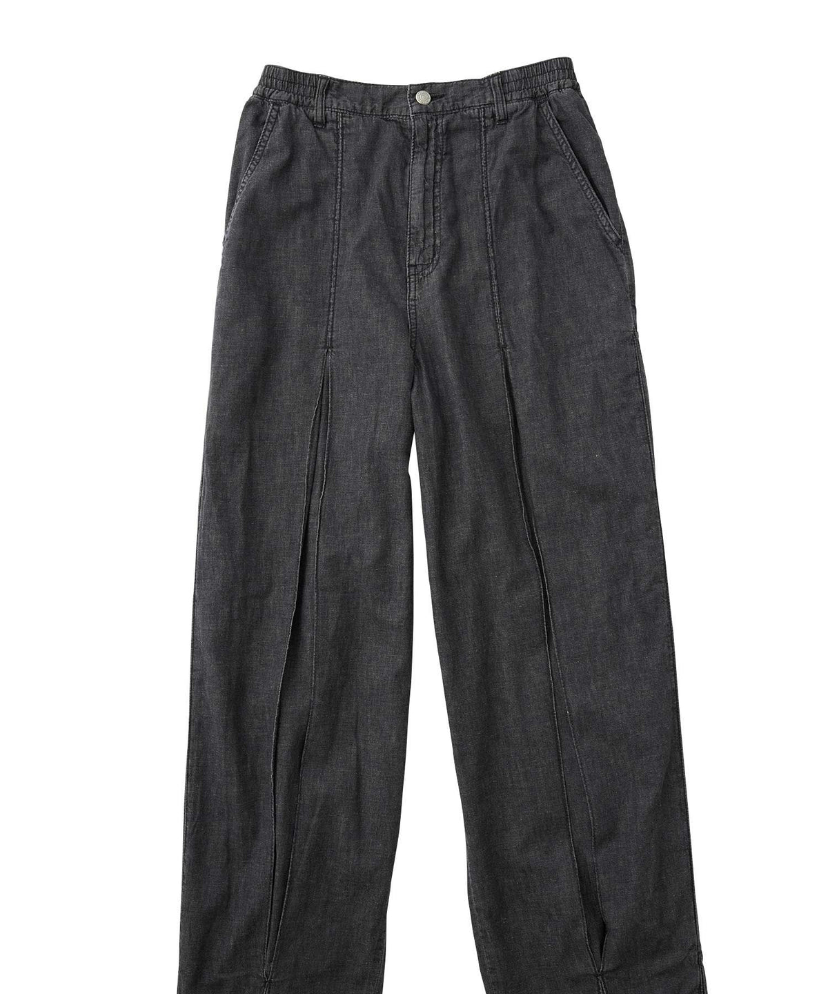 Cotton Linen Denim Tuck Pants