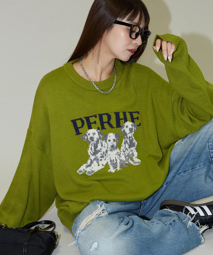 Dalmatian Dog Design Jacquard Knit Limited Edition