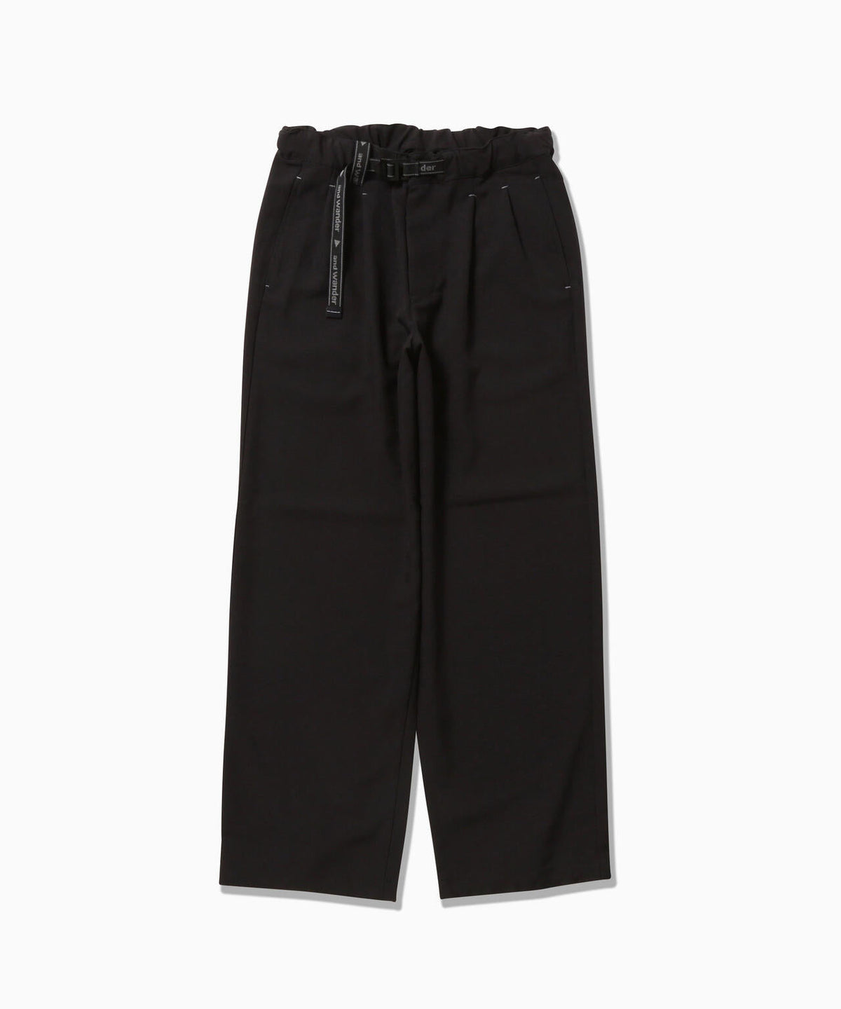 PE melange twill wide pants