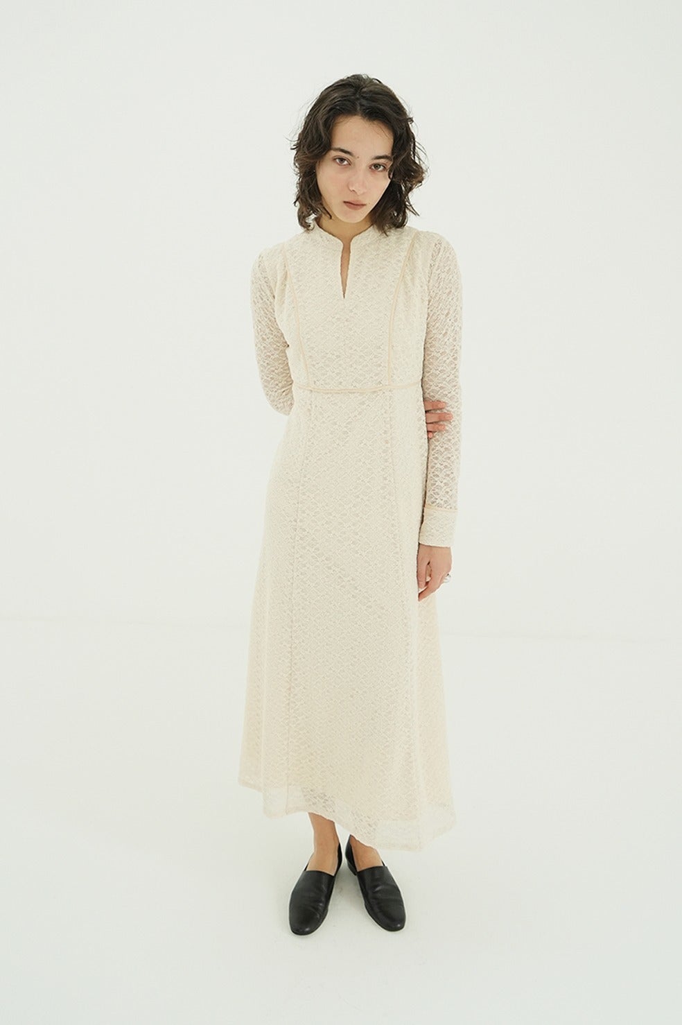 PIPING LINE LACE ONE PIECE
