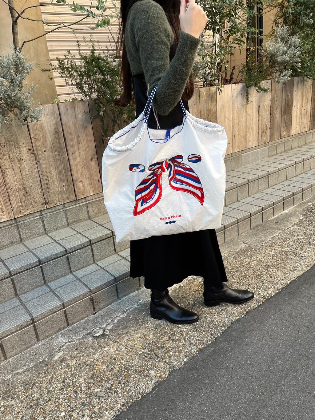 San.scarf(サン スカーフ) Large #04 White-333102