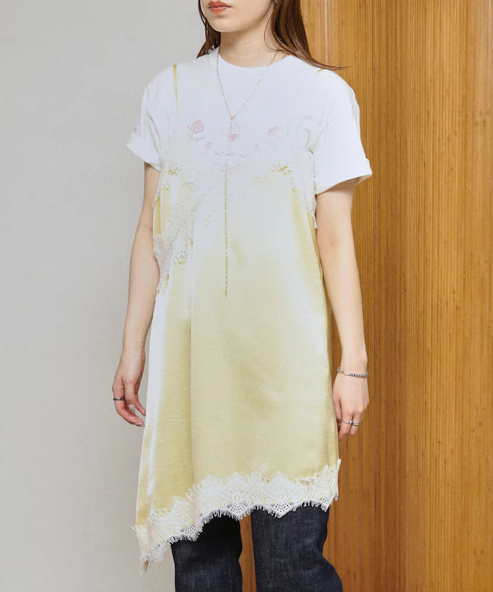 Lace Contrast Vintage Satin Camisole Top