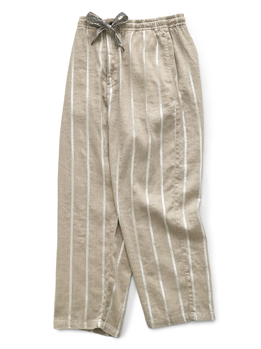 Linen Glitter Frill Stripe Easy...
