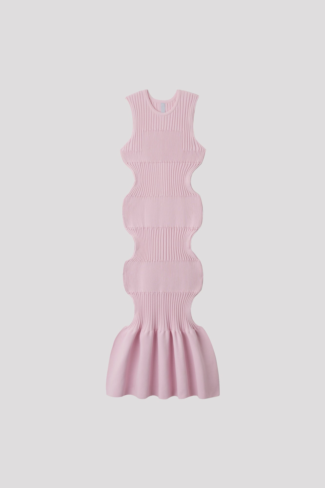 FLUTED SLEEVELESS MERMAID DRESS
