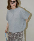 <contact cool> Cool Ponte Henry Neck T-Shirt Limited Release